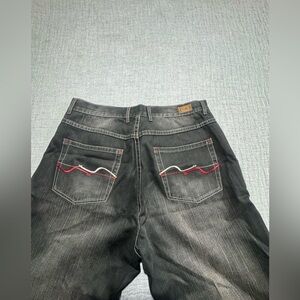 Vtg Knockout Jeans Mens 38x32 (Fit 36x31.5) Embroidered Baggy Skater Hip Hop Y2K